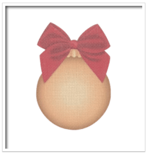 Canvas CLASSIC GLASS ORNAMENT - GOLD  CHR24    3X4"
