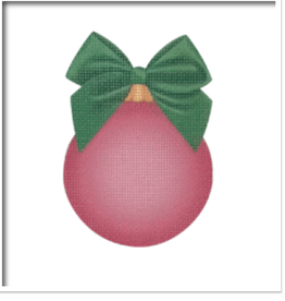 Canvas CLASSIC GLASS ORNAMENT - PINK  CHR25    3X4"
