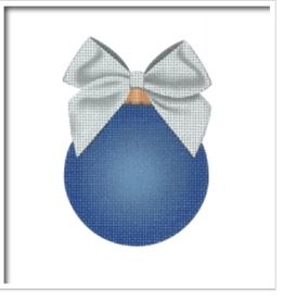 Canvas CLASSIC GLASS ORNAMENT - COBALT  CHR27    3X4"