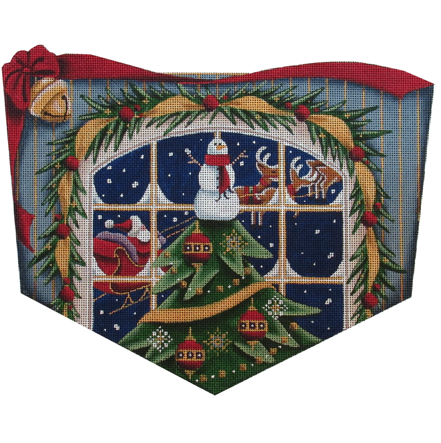 Canvas SNOWMAN TREE CUFF  1474B