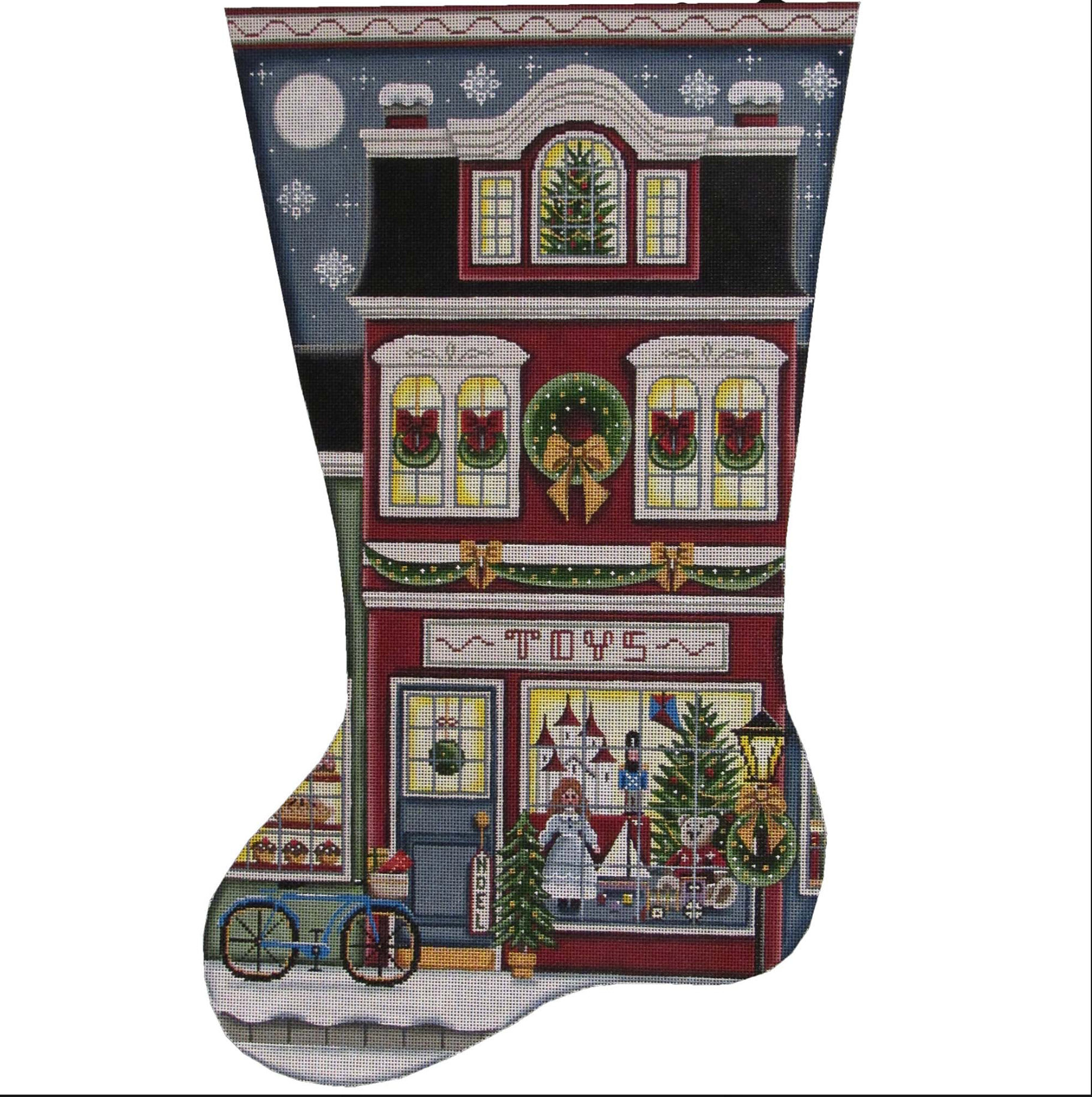 Canvas TOY SHOP , RED  STOCKING  1501A