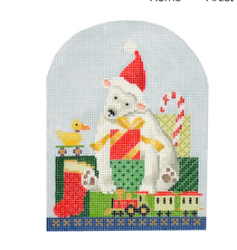 Canvas NORTH POLE SERIES - POLAR BEAR   KB1214   5.5X4.25"