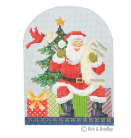 Canvas NORTH POLE SERIES - SANTA CLAUS    KB1212   5.5X4.25"