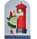 Canvas NORTH POLE SERIES - GIRL POSTING LETTER    KB1210   4.5X3"