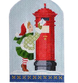 Canvas NORTH POLE SERIES - GIRL POSTING LETTER    KB1210   4.5X3"