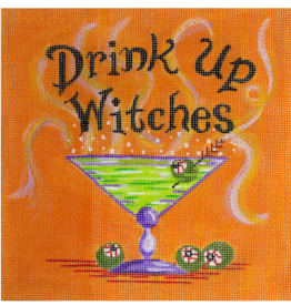 Canvas DRINK UP WITCHES   7X7"