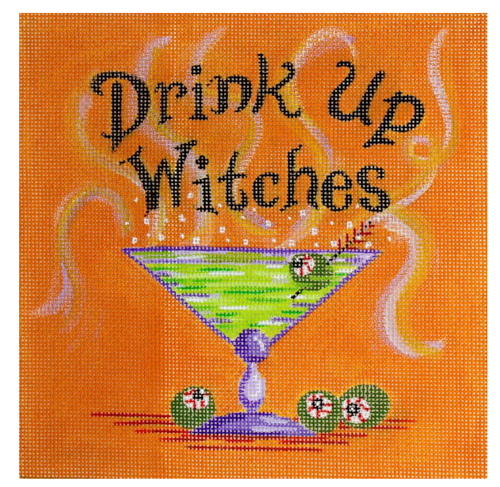 Canvas DRINK UP WITCHES   7X7"