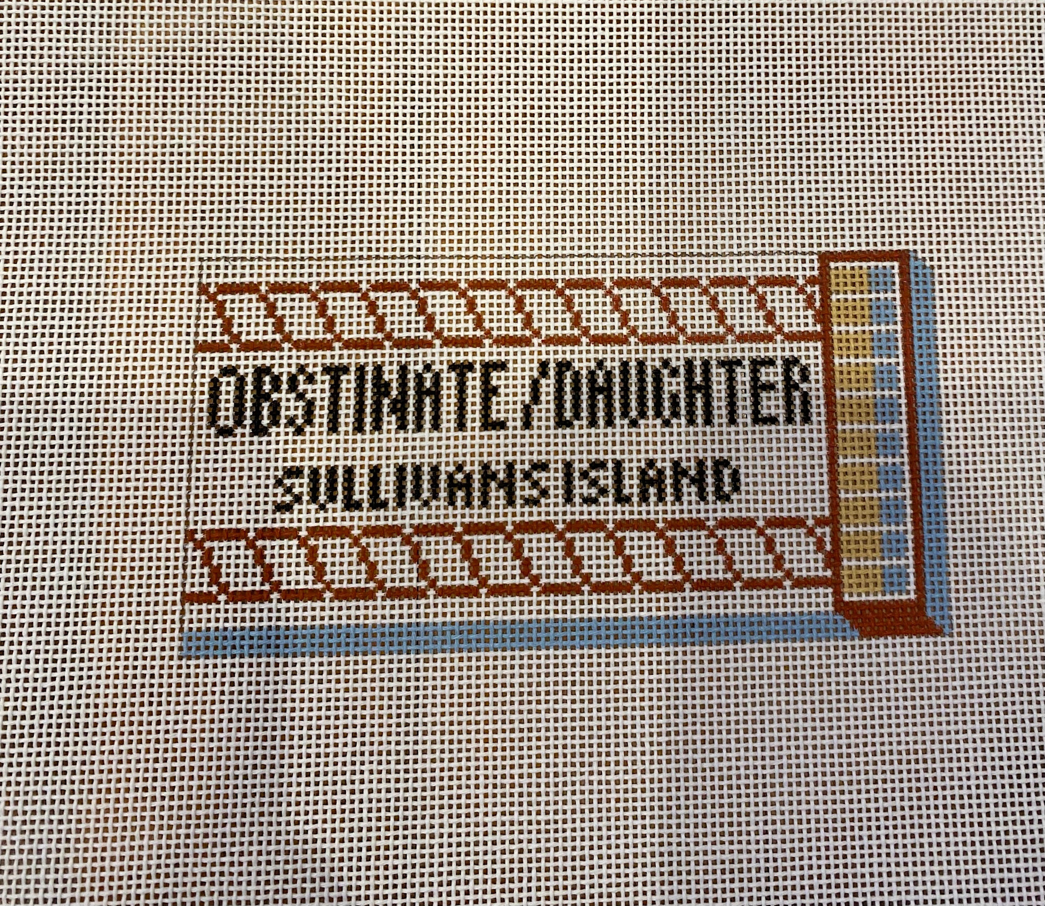 Canvas THE OBSTINATE DAUGHTER  SULLIVANS ISLAND  MATCHBOOK COVER