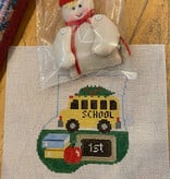 Canvas SCHOOL BUS  W/ BOY  STUFFER  CM320