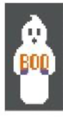 Canvas TINY GHOST  CO874   1.5X3"