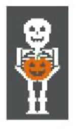 Canvas TINY SKELETON  CO877   1.5X3"