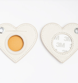 Accessories AIR TAG HOLDER WITH HARDWARE   - WHITE       FITS 1.25" ROUND CANVAS