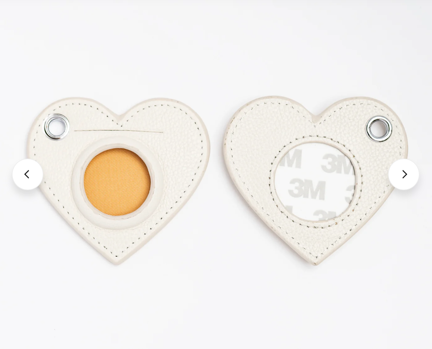 Accessories AIR TAG HOLDER WITH HARDWARE   - WHITE       FITS 1.25" ROUND CANVAS