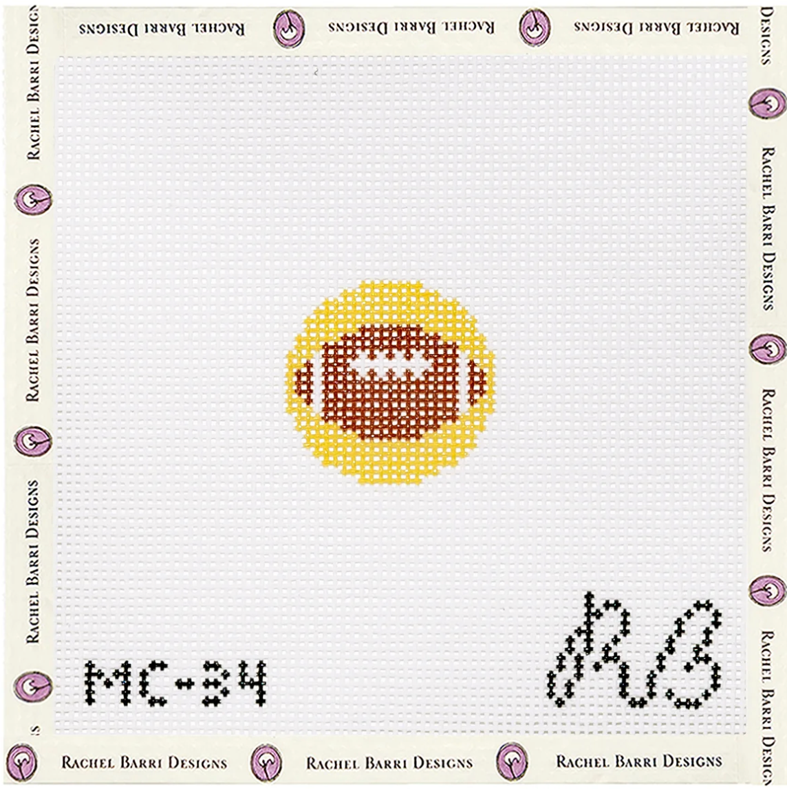Canvas MINI INSERTS - FOOTBALL  1.25" ROUND