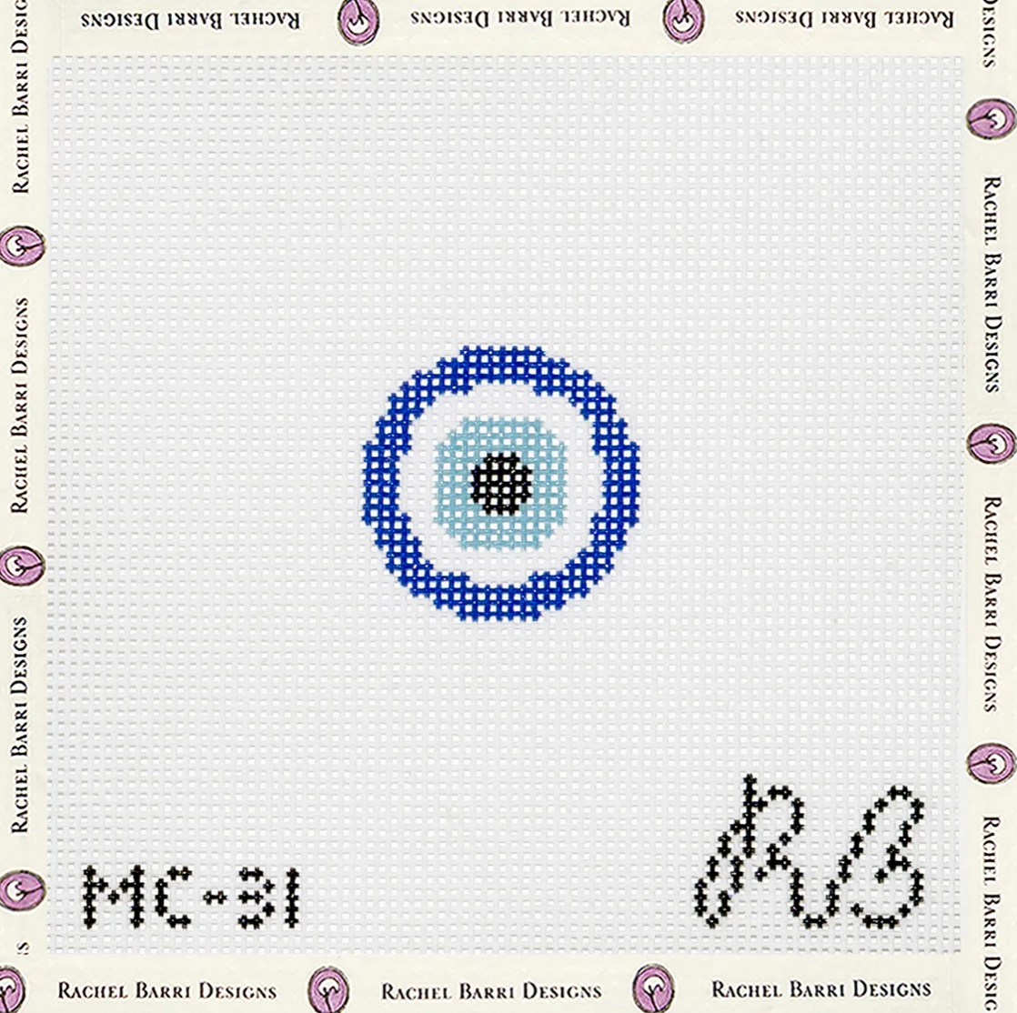 Canvas MINI INSERTS - EVIL EYE  1.25" ROUND