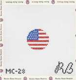 Canvas MINI INSERTS - STARS & STRIPES     1.25" ROUND