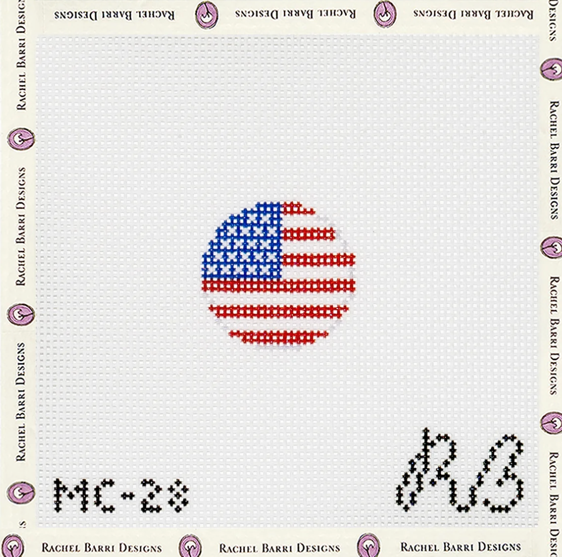 Canvas MINI INSERTS - STARS & STRIPES     1.25" ROUND