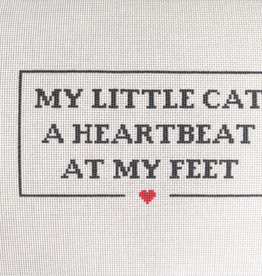 Canvas HEARTBEAT AT MY FEET  - CAT   AB103   3X6"