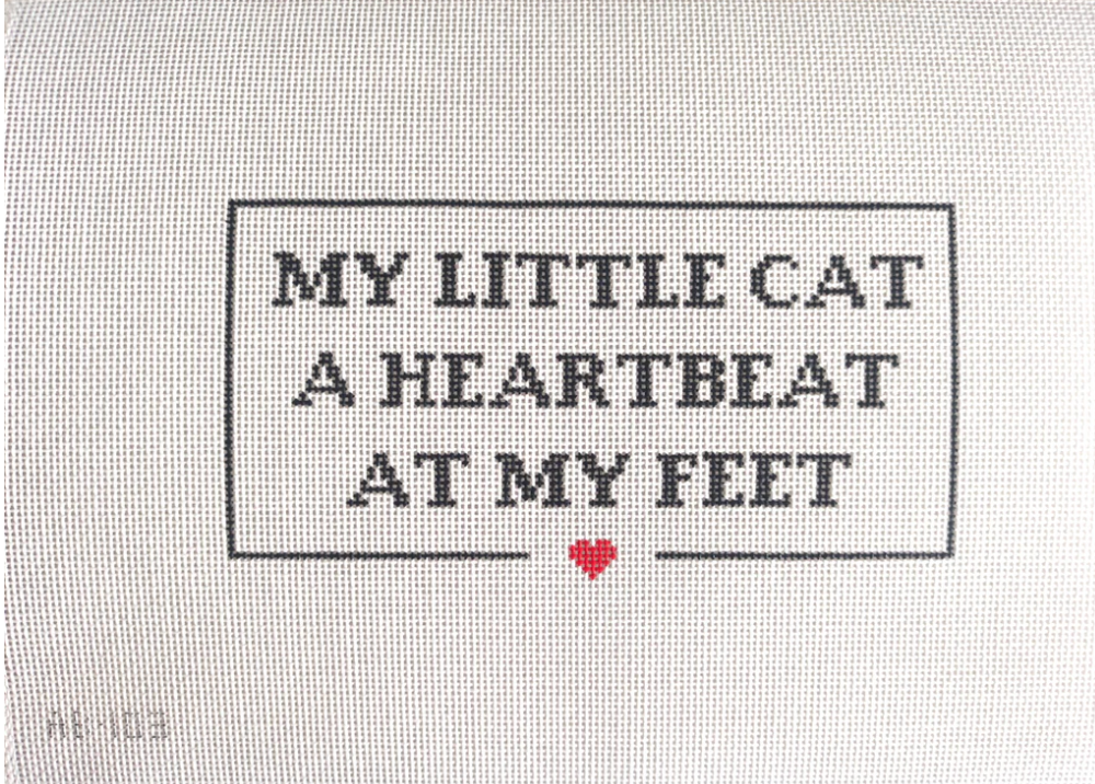 Canvas HEARTBEAT AT MY FEET  - CAT   AB103   3X6"