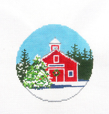 Canvas FESTIVE BARN ROUND  AB143  4" ROUND