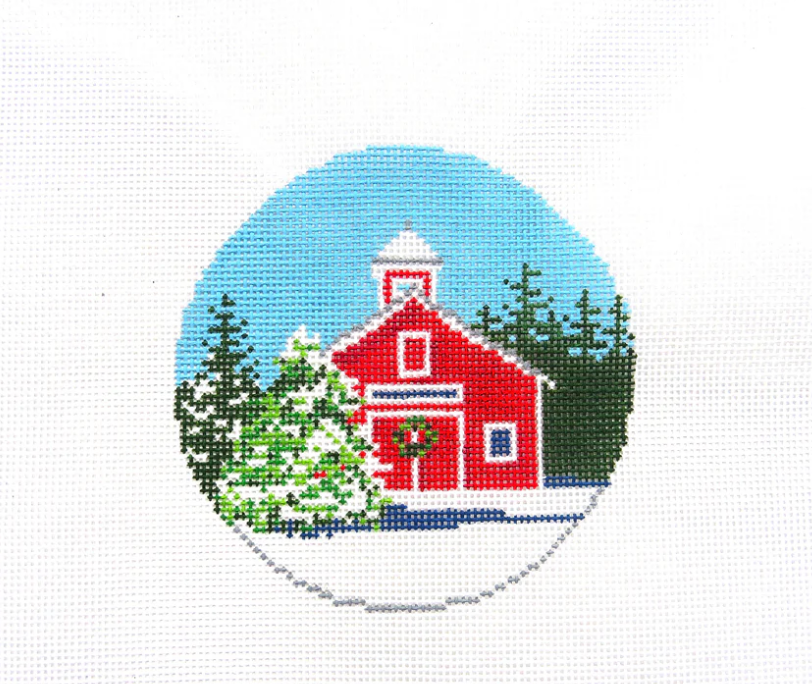 Canvas FESTIVE BARN ROUND  AB143  4" ROUND