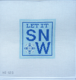 Canvas LET IT SNOW  AB125  3.5X3.75"