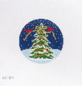 Canvas NIGHT TREE  AB84  4" ROUND