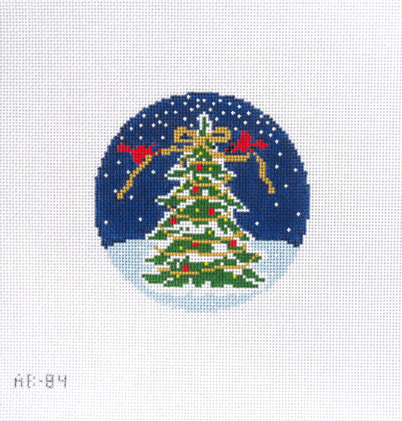 Canvas NIGHT TREE  AB84  4" ROUND