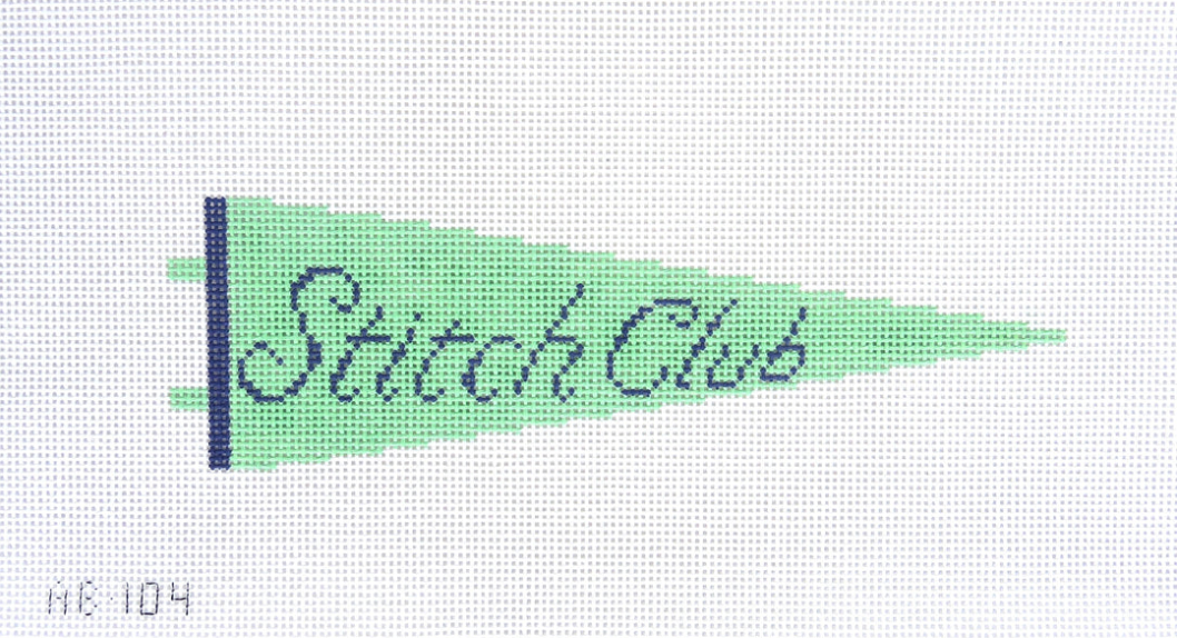 Canvas STITCH CLUB PENNANT   AB104  2.75X7.75"