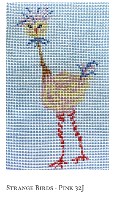 Canvas STRANGE BIRDS - PINK  32J   6X3"