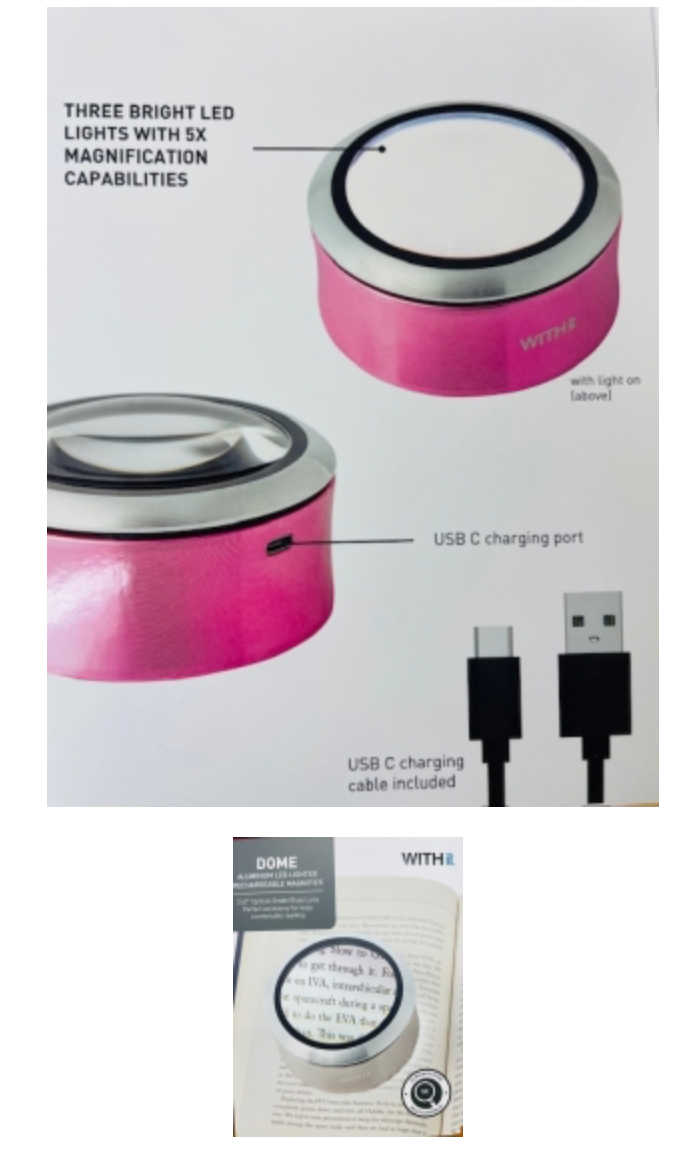 Accessories DOME LED  MAGNIFIER - PINK