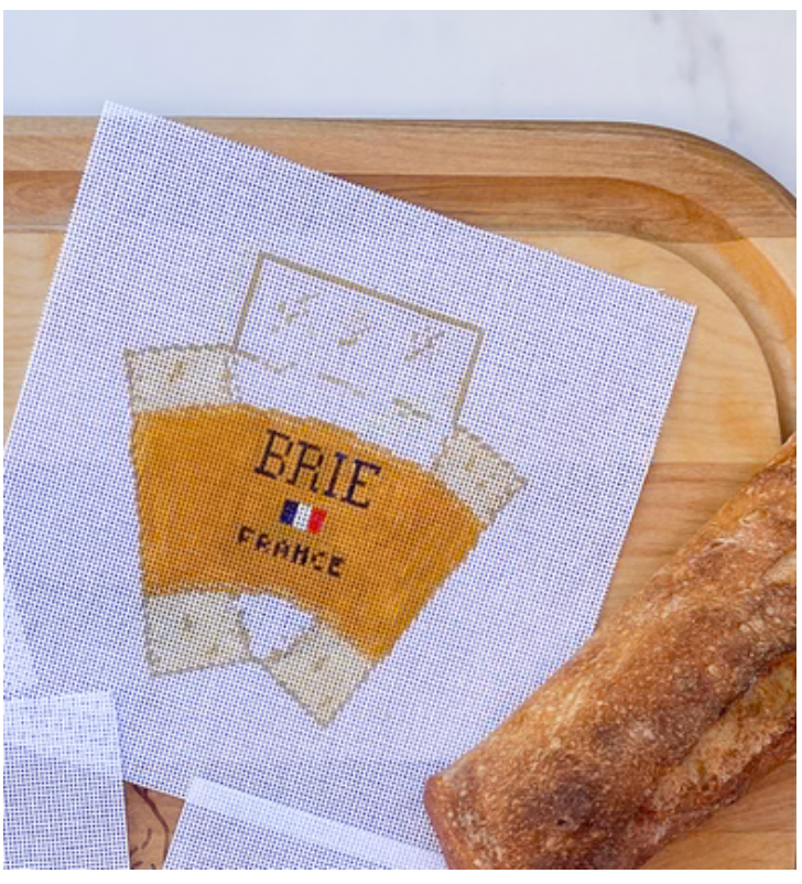 Canvas 3D WEDGE OF BRIE  CHEESE  SSAE005  4.5X4.75"