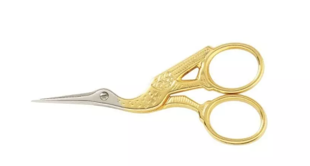 Accessories GINGHER STORK 3.5"  STEEL SCISSORS