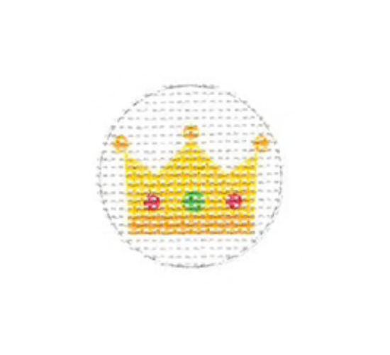Canvas MINI INSERTS - CROWN  1.25" ROUND  TTF042