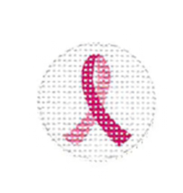 Canvas MINI INSERTS - PINK RIBBON 1.25" ROUND  TTF052