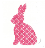Canvases FUCHSIA QUATREFOIL STANDING HARE  KEA60   4X5.5"