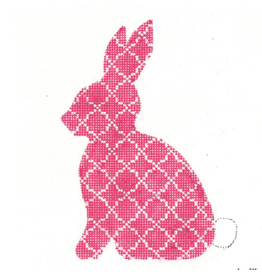 Canvases FUCHSIA QUATREFOIL STANDING HARE  KEA60   4X5.5"