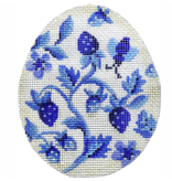 Canvases BLUES STRAWBERRY EGG  KEA92   3.25X4"