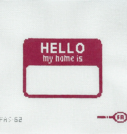Canvas HELLO  MY NAME IS...     FAS62    3.2X4.2"