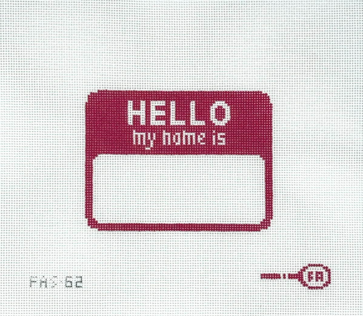 Canvas HELLO  MY NAME IS...     FAS62    3.2X4.2"