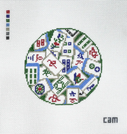 Canvas MAHJONG TILES  4"ROUND