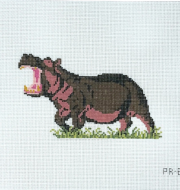 Canvas AFRICAN HIPPO  PR204    5.5X3.25"
