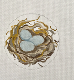 Canvas BLUEBIRD NEST ROUND  JCB19   4"ROUND