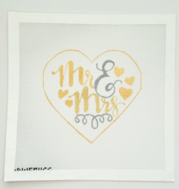 Canvas MR. & MRS. HEART  APWE04GS  5" HEART