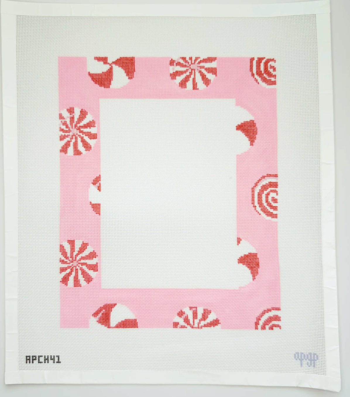 Canvas PINK PEPPERMINTS PICTURE FRAME APCH41 8X10" FITS 5X7 PICTURE