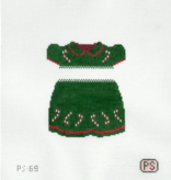 Canvas BIG GIRL CHRISTMAS DRESS  PS69   4.4X3.6