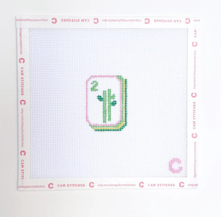 Canvas MINI MAHJONG TILES - BAM - BAG CHARMS