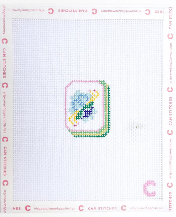 Canvas MINI MAHJONG TILES - FLOWER - BAG CHARMS