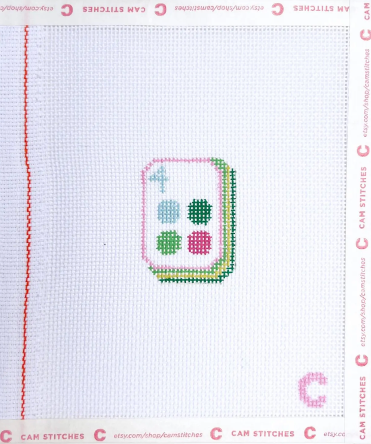 Canvas MINI MAHJONG TILES - DOT - BAG CHARMS