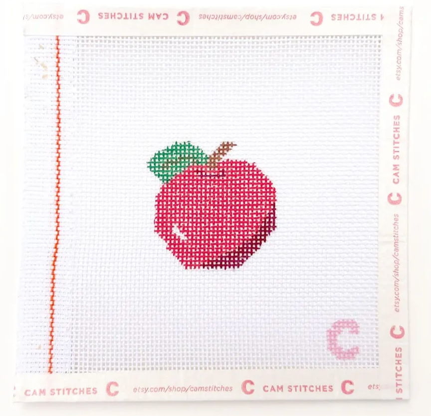 Canvas MINI APPLE  - BAG CHARM